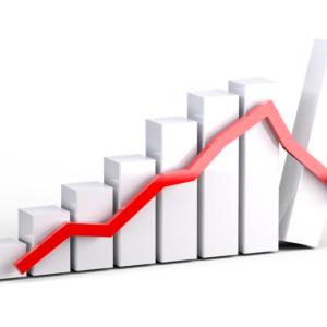 Grafico descenso de ingresos